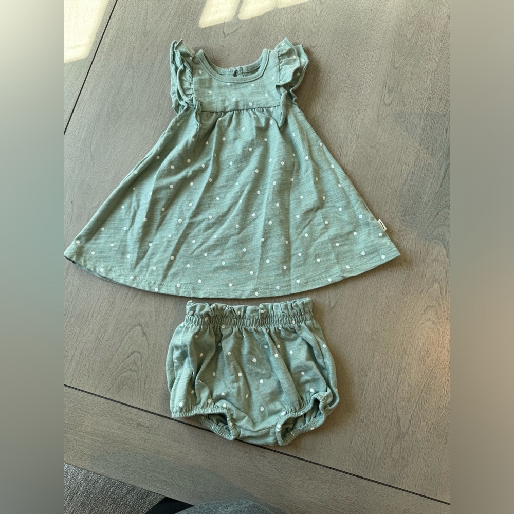Easy Peasy green matching set 3-6m